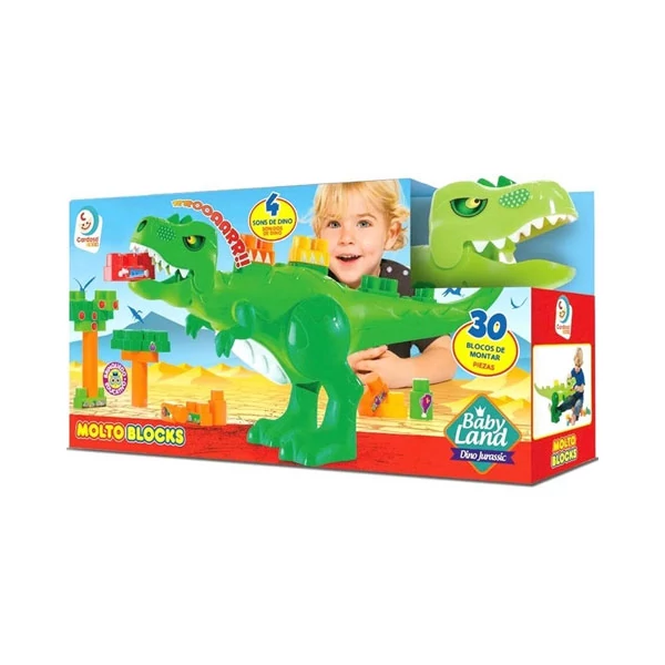 Molto: Blocks dinós építőkocka szett 30db-os