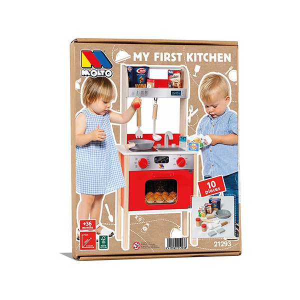 Molto: Nature My First játékkonyha fa játékszett 10db kiegészítővel