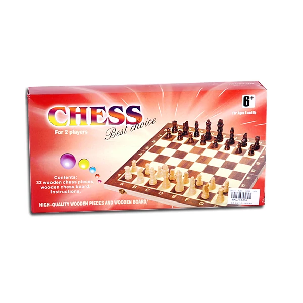 Fa sakk készlet 24x24cm műanyag figurákkal