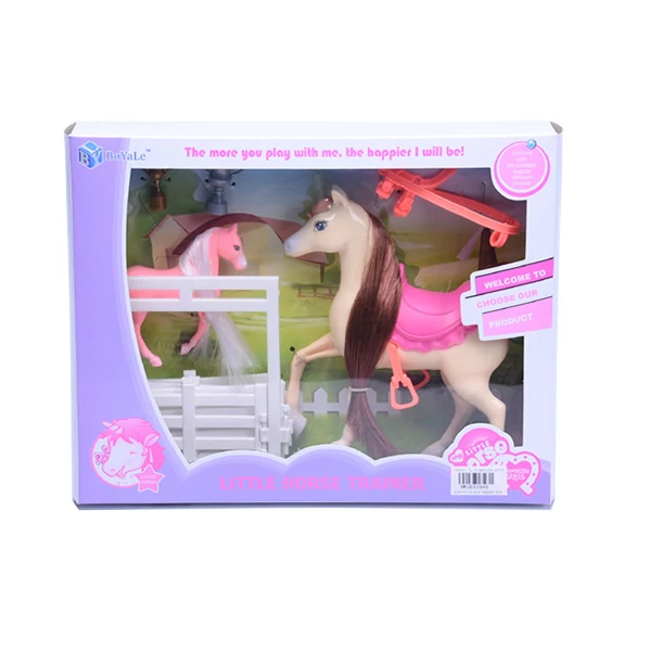 Lovas játékszett karámmal és nyereggel