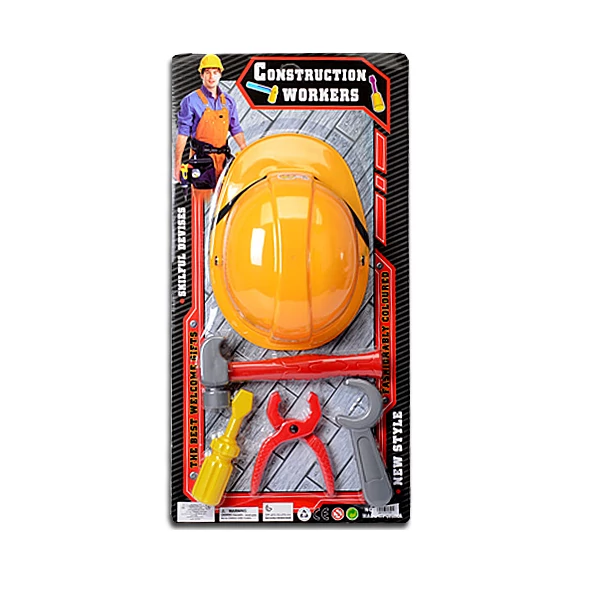 Játék szerszámszett munkavédelmi sisakkal