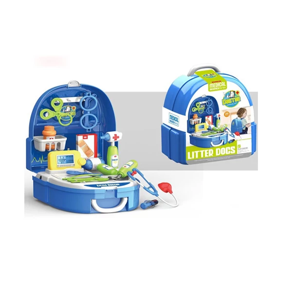 Játék orvosi elsősegély készlet vállra akasztható hátizsákban 20db-os készlet