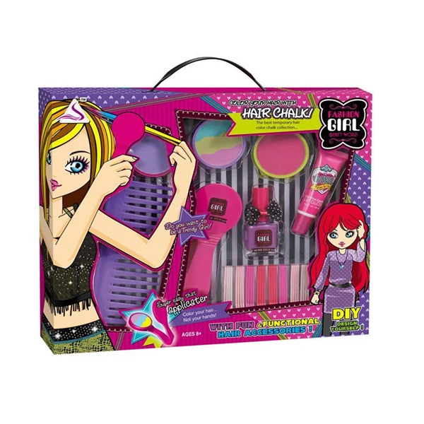 Divatvarázs hajkréta és sminkszett kiegészítőkkel