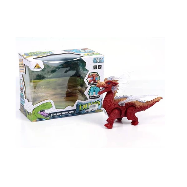 Elemes sárkány figura fénnyel 25cm