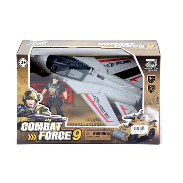 Katonai vadászgép figurával