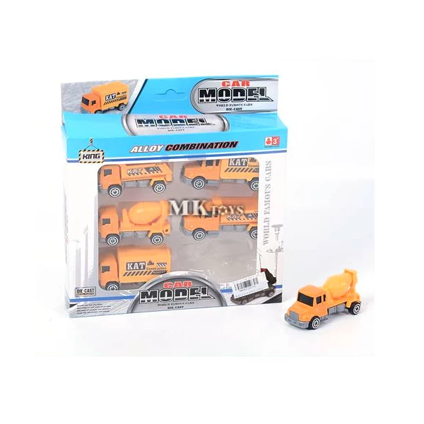 Építőipari 6db-os jármű szett