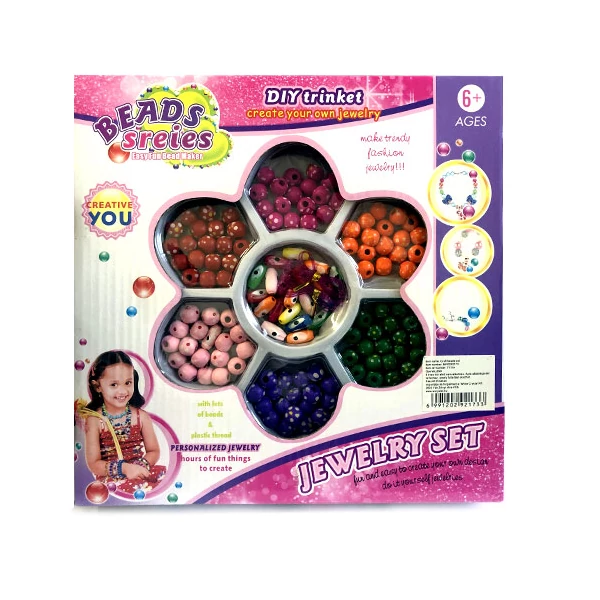 Ékszerkészítő gyöngy szett pöttyös gyöngyökkel