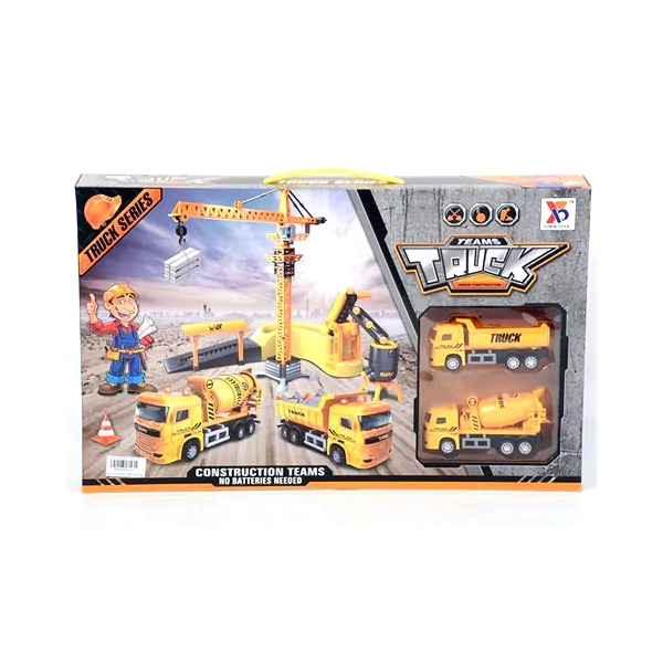 Építőipari játékszett 2db autóval