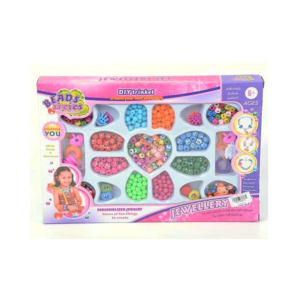 Ékszerkészítő gyöngy szett vegyes gyöngyökkel és medállal