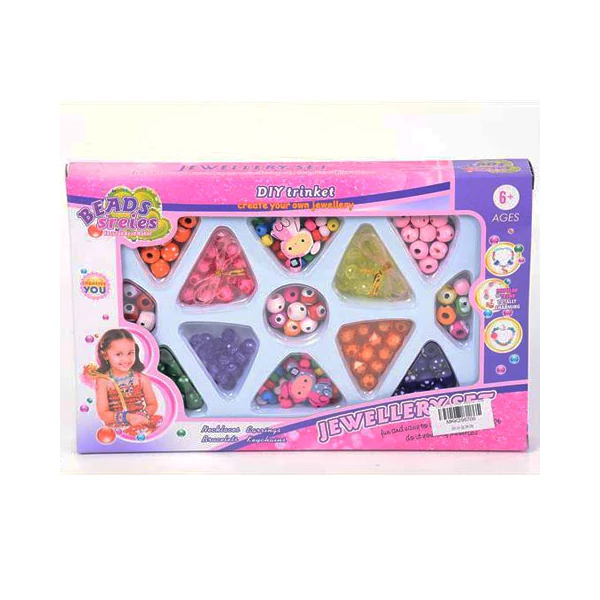 Ékszerkészítő szett vegyes gyöngyökkel és medállal