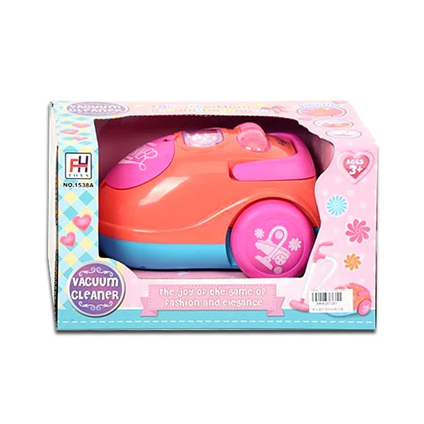 Rózsaszín elektronikus porszívó fénnyel 22cm