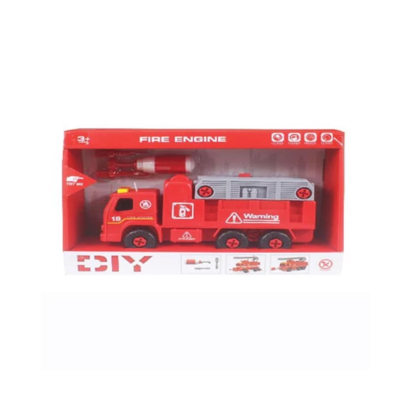 Szétszerelhető tűzoltóautó hanggal és szerszámokkal