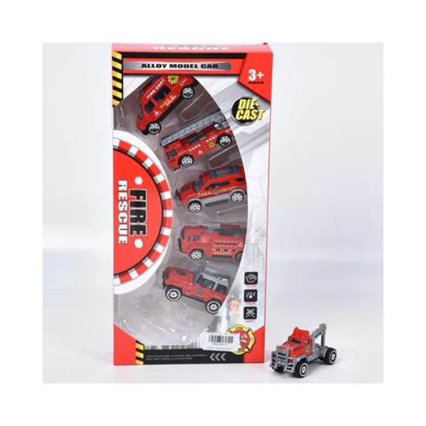 Truck Team: Tűzoltósági 6db-os kisautó szett 1/64-es