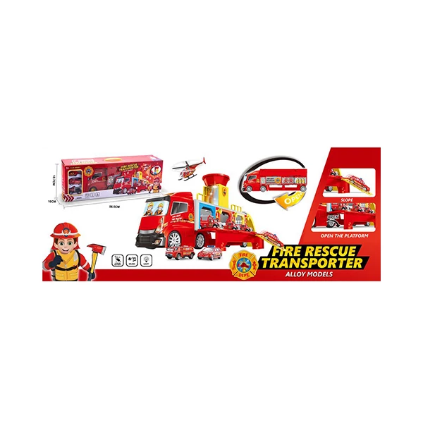 Átalakítható tűzoltósági kamion szett funkciókkal