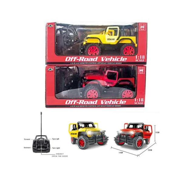 RC Jeep Wrangler távirányítós terepjáró két színváltozatban 1/18