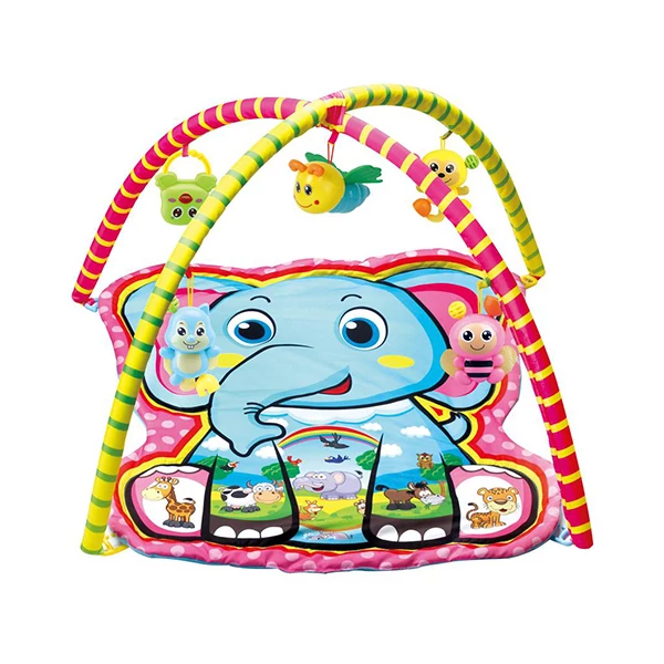 Elefántos baby játszószőnyeg plüss állatokkal 72x65x47cm