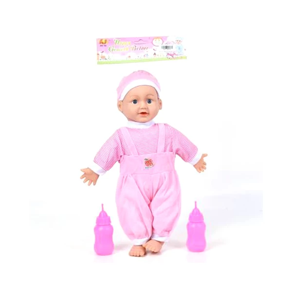 Rongytestű etethető baba kiegészítőkkel, hangeffektekkel 21cm