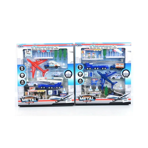 Reptéri játékszett repülőkkel és jelzőtáblákkal kétféle változatban