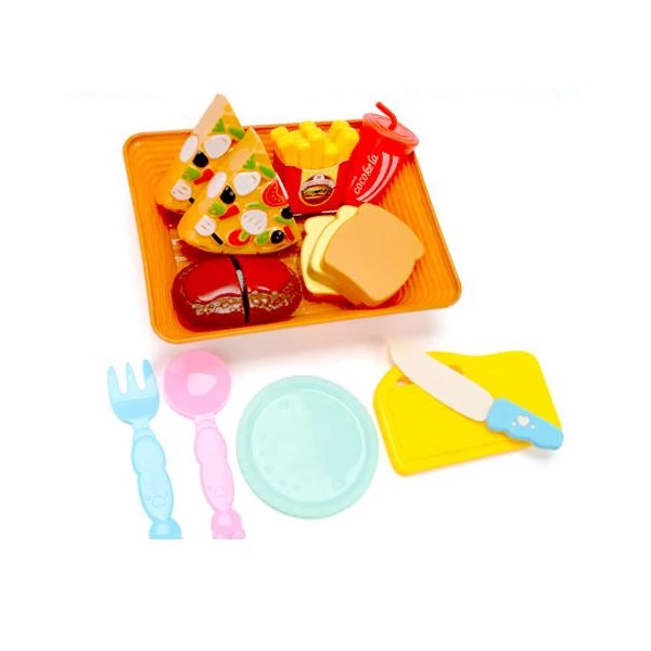 Reggeliző játékszett pizzával és kiegészítőkkel 12db-os