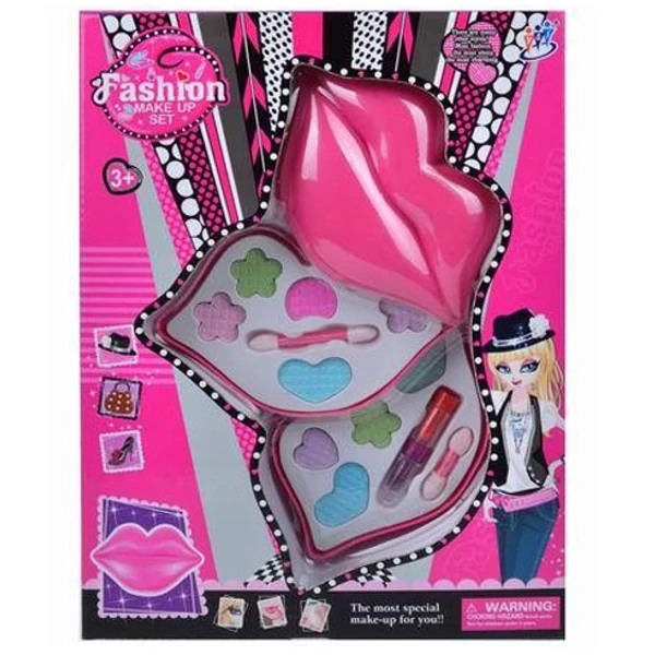 Száj alakú rózsaszín smink szett két szintes