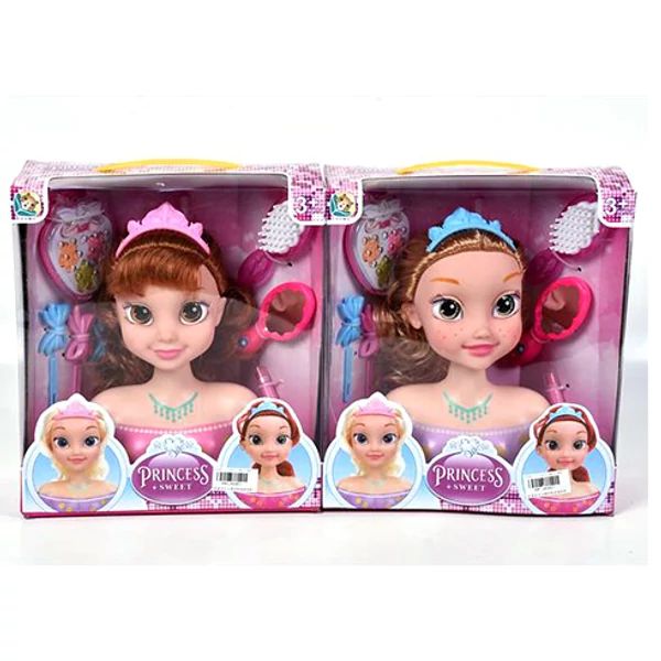 Princes fodrászolható babafej játékszett kétféle változatban