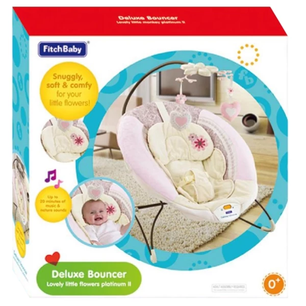 Fitch Baby: Szívecskés bébi bölcső hanggal és rezgéssel