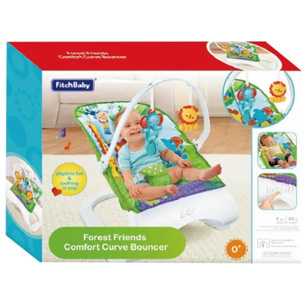Fitch Baby: Esőerdős foglalkoztató babafotel hanggal és rezgéssel