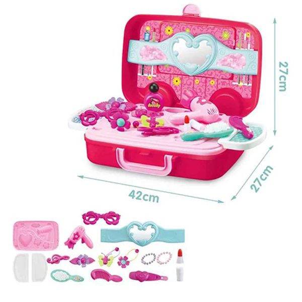 Szépítkező gurulós kézitáska 17db-os szett