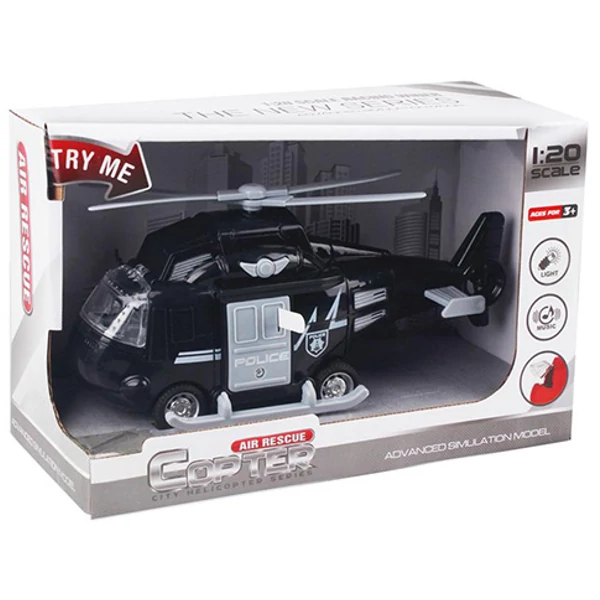 Lendkerekes rendőrségi helikopter fénnyel és hanggal 1/20