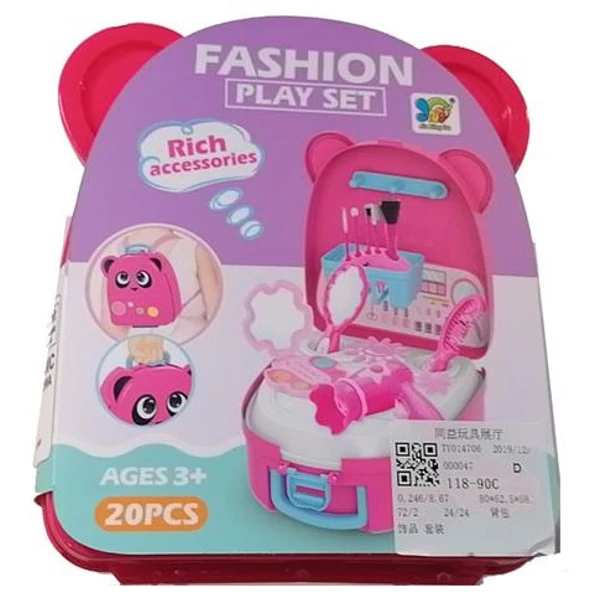 Szépség szett macis pink tárolóban