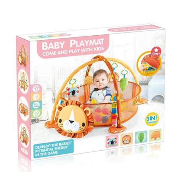 Oroszlános bébimedence 3az1-ben játékszett