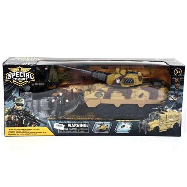 Special Combat akció figurák harckocsikkal és repülővel játékszett