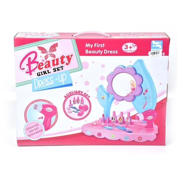 Virágos rózsaszín szépségszett kiegészítőkkel