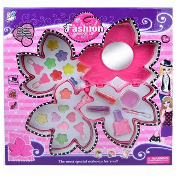 Smink készlet falevél formájú emeletes tartóban pasztell színekkel