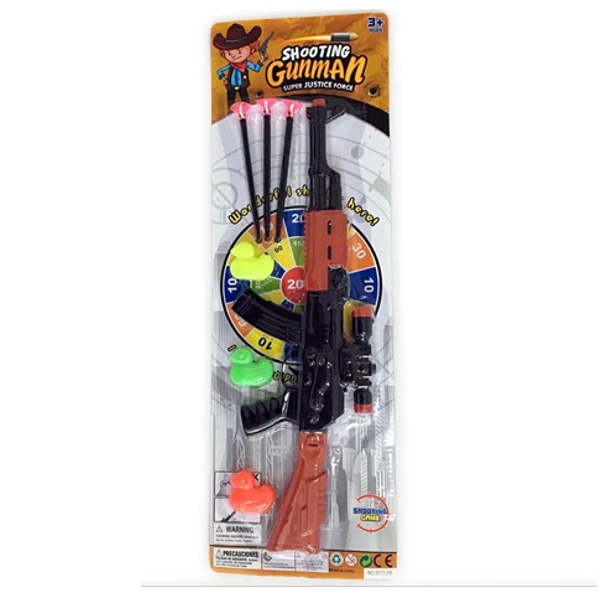 Tapadókorongos játék puska gumikacsákkal