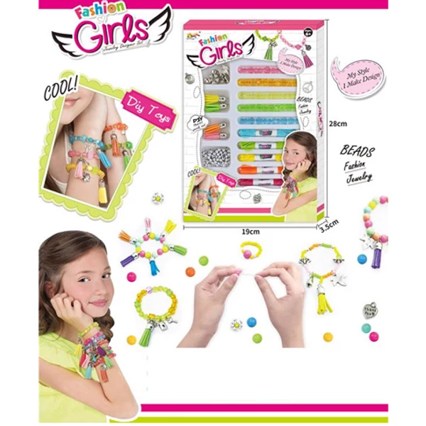 Fashion fonalas karkötő szett gyöngyökkel és medálokkal