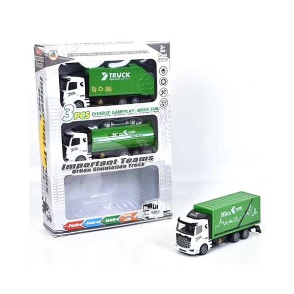 Hátrahúzós szállító teherautó szett 3db-os