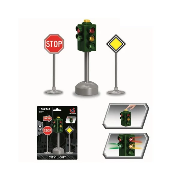 Közlekedési táblák 3 db-os játékszett