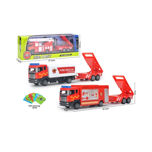 Tűzoltóautó utánfutóval többféle változatban