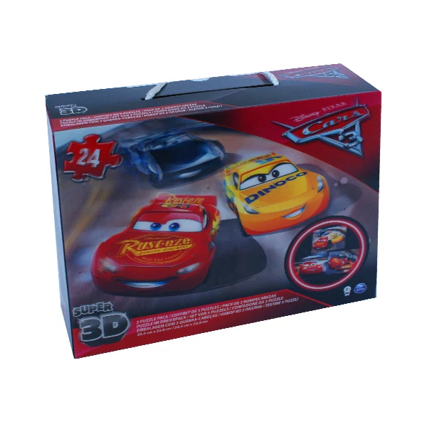 Verdák 3 szuper puzzle 3x24db-os 3D hatású képpel