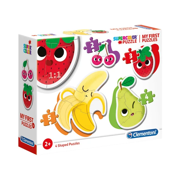 Gyümölcsök 4 az 1-ben Supercolor formapuzzle - Clementoni