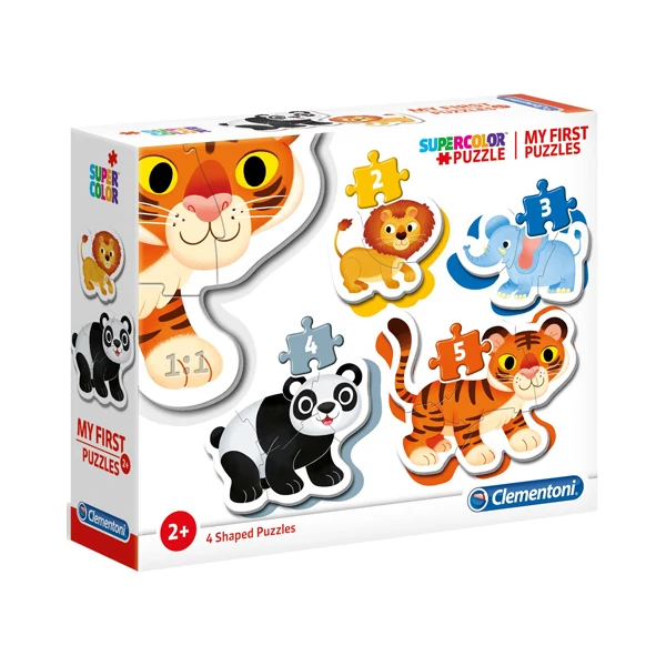Vadállatok 4 az 1-ben Supercolor formapuzzle - Clementoni
