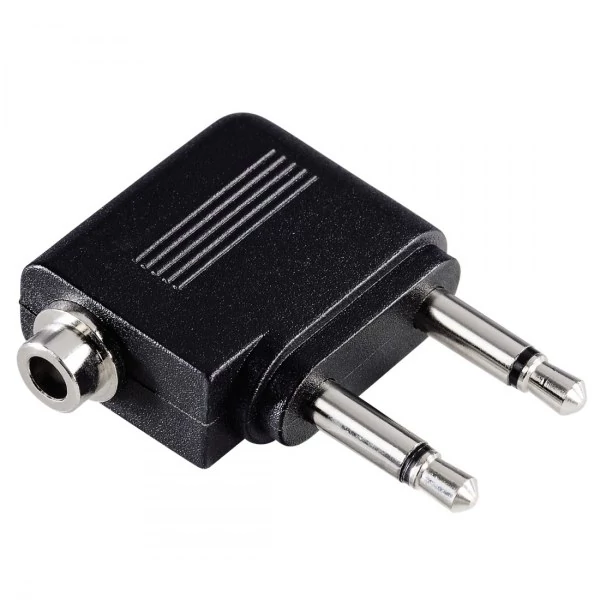 Hama Repülőgép Jack adapter 2X3,5MM Mono dugó - 1X3,5MM sztereo alj (43357)