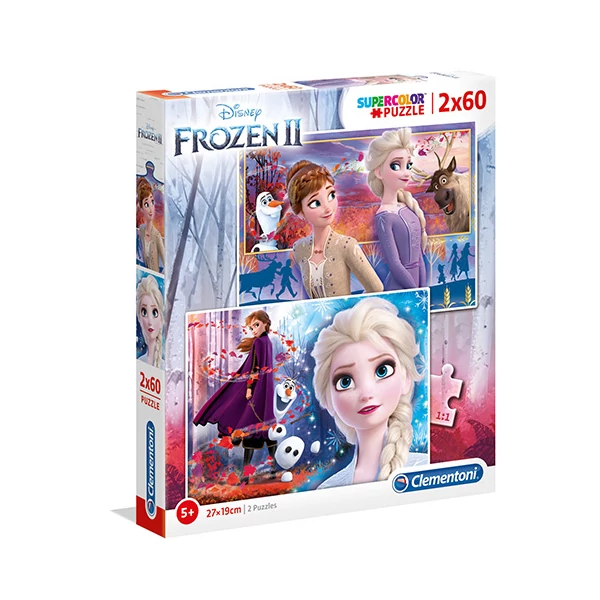 Jégvarázs 2 Supercolor 2 az 1-ben puzzle 2x60db-os - Clementoni