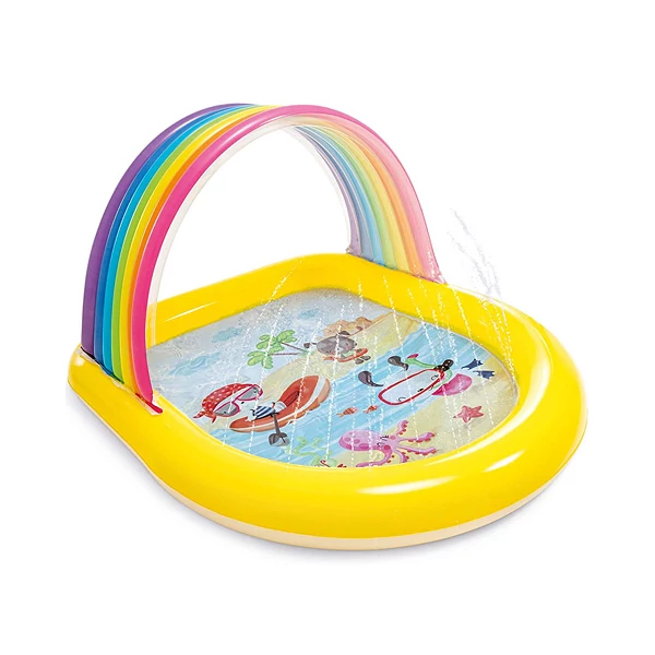 Intex: Szivárványos spriccelő medence 147x130x86cm