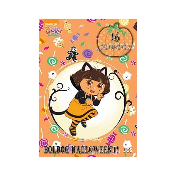 Dóra, a felfedező: Boldog Halloweent! fogklalkoztató könyv