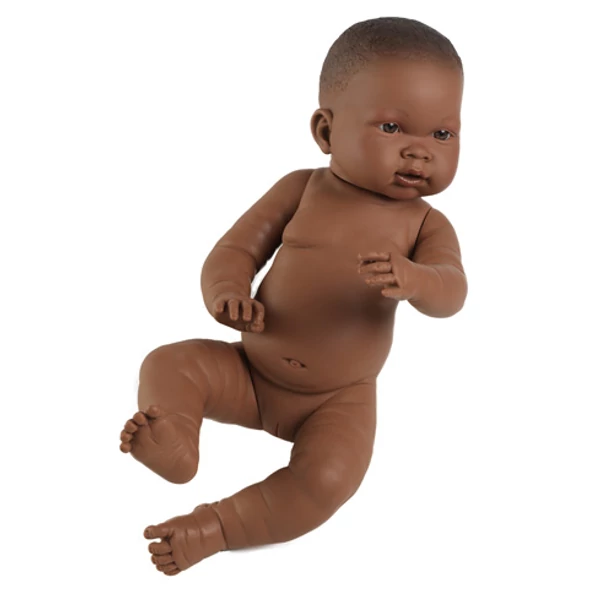 Afroamerikai lány csecsemő baba 45cm (45004)