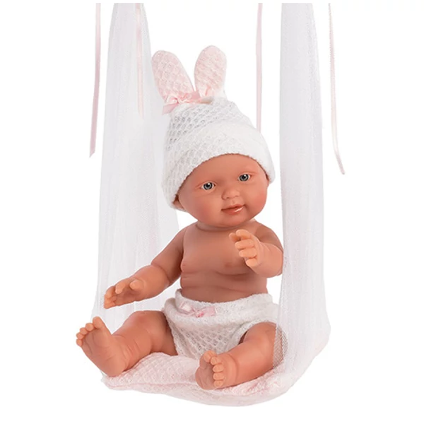 Llorens: Bebita 26cm-es kislány baba hintával (26302L)