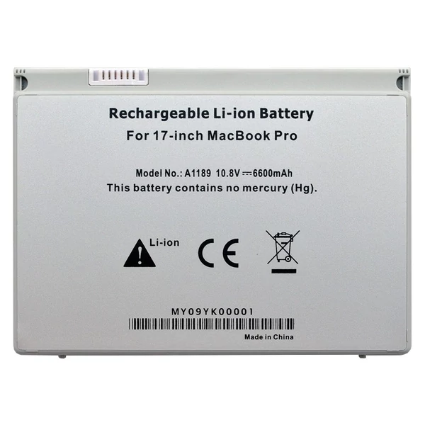 A1189 10.8V 6600mAh 71Wh ezüst akkumulátor