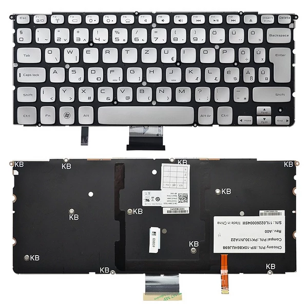 07J8WH gyári új, magyar ezüst háttérvilágításos billentyűzet